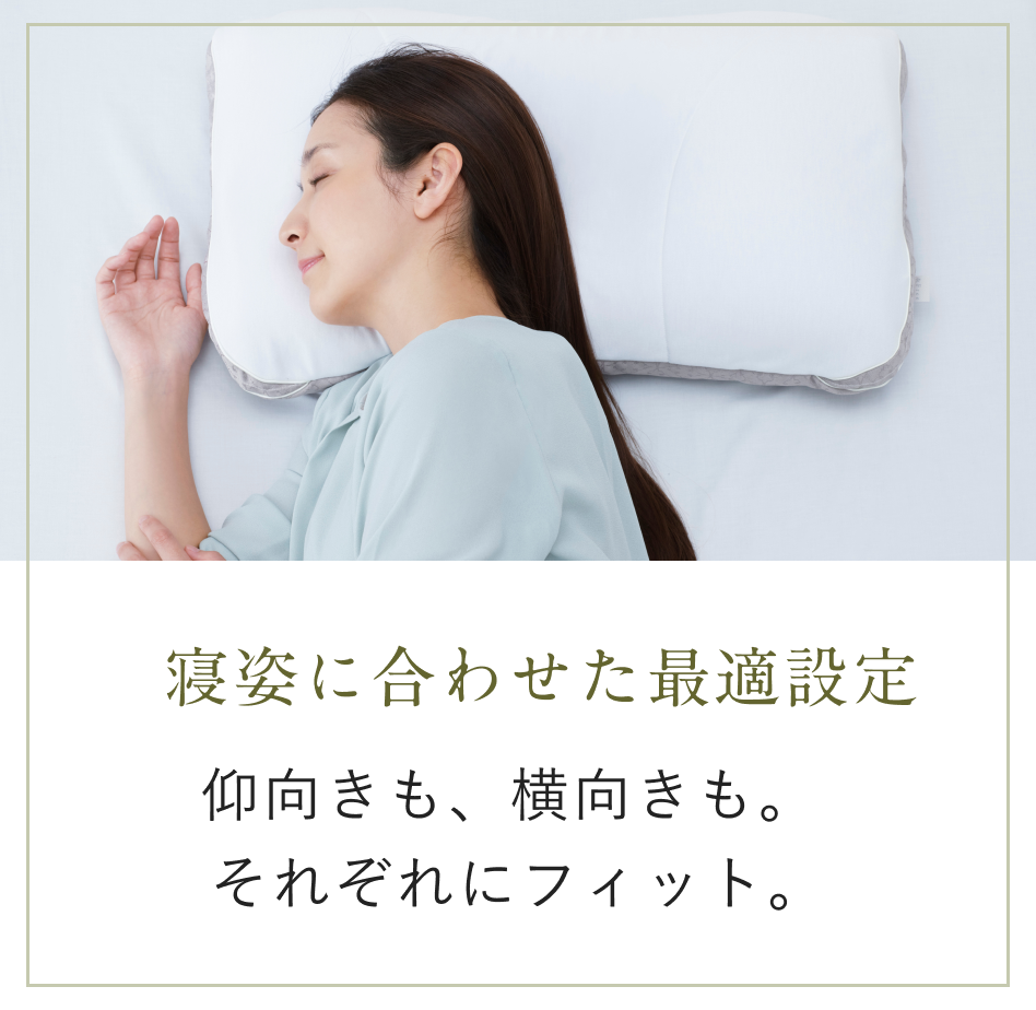 寝姿に合わせた最適設定