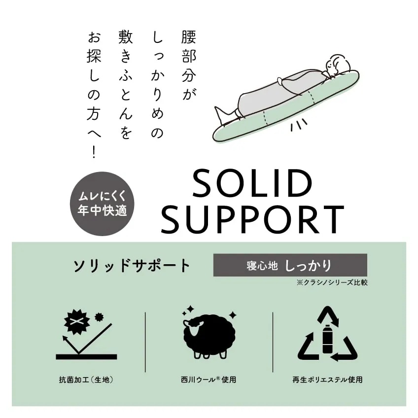 クラシノ敷ふとん SOLID SUPPORTの画像