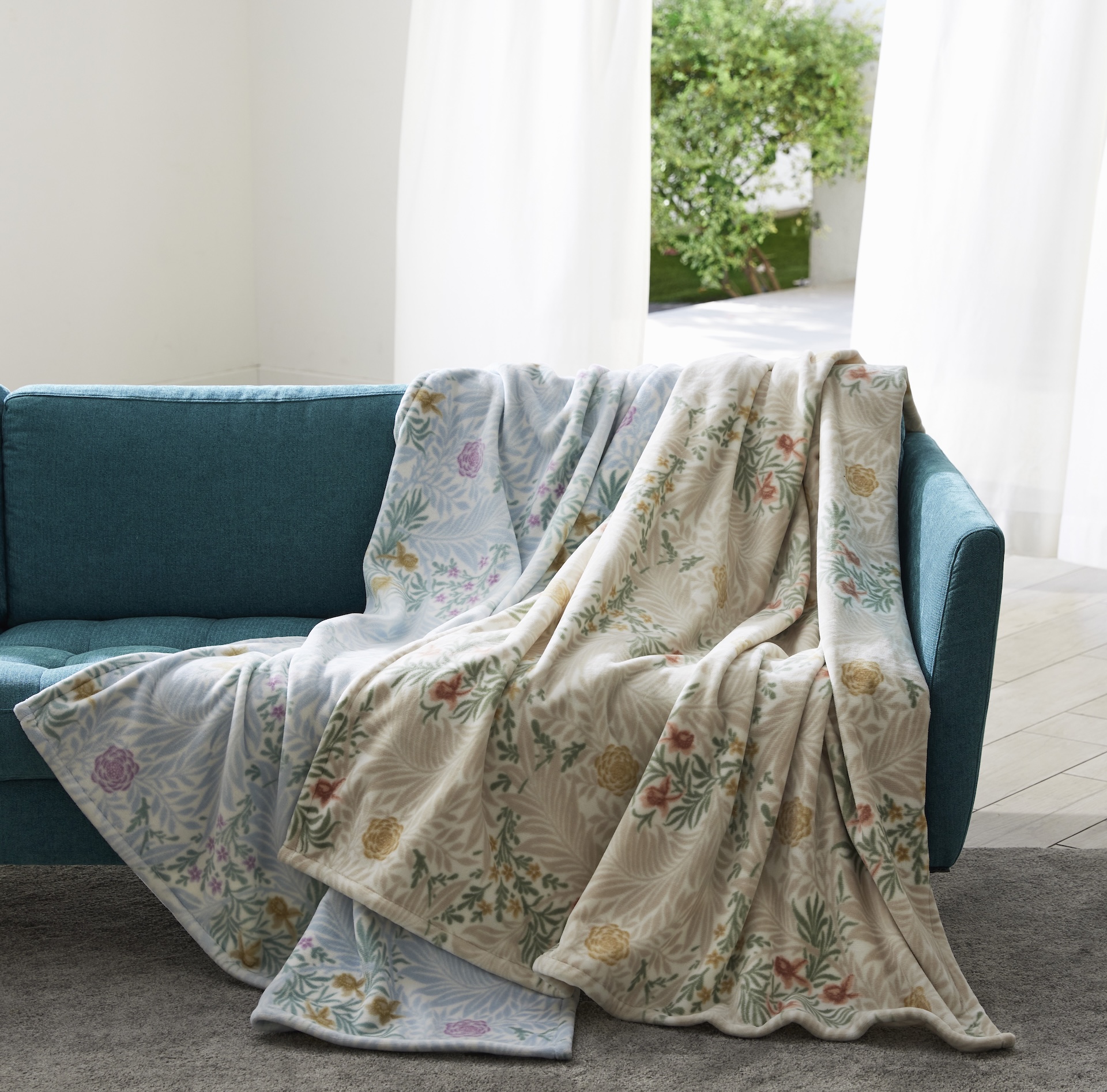 モリスギャラリー　綿毛布(毛羽部分）の画像