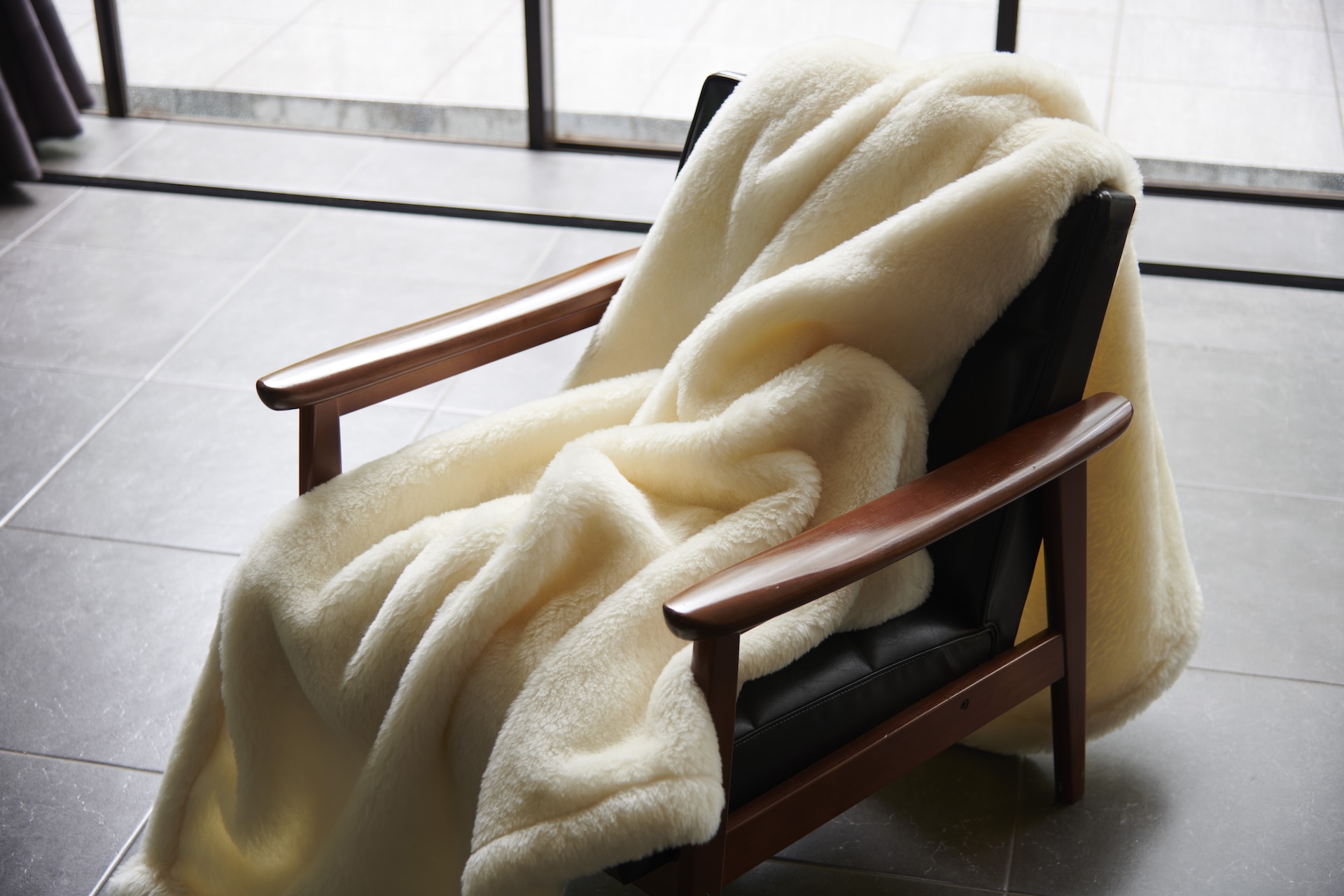 イトリエ ロングパイルウールブランケット(毛羽部分)の画像