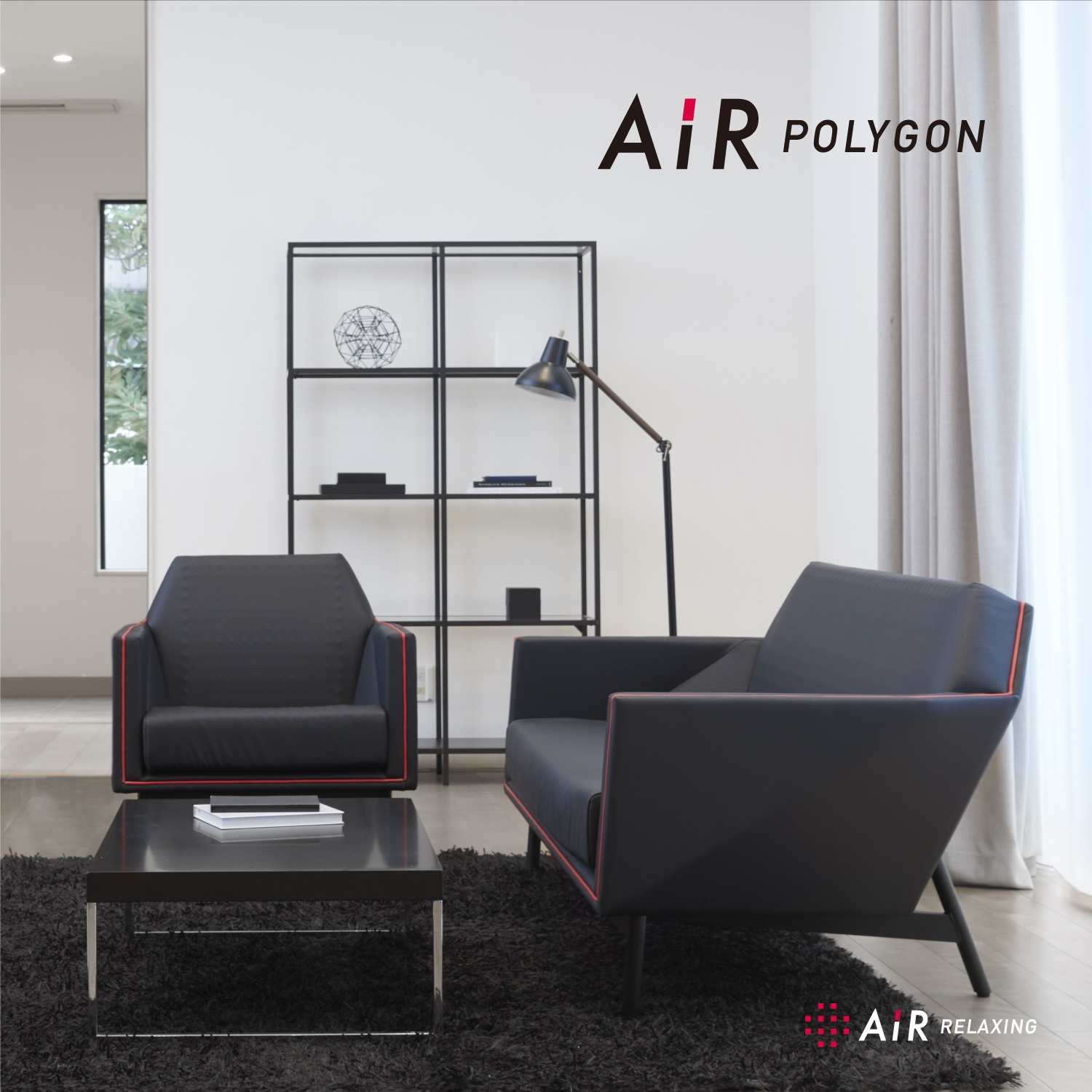 [エアーポリゴン］ソファ1シーターの画像